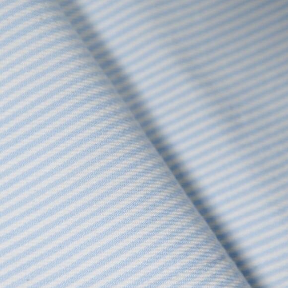 H&M Light Blue White Pinstripe Wide Leg Pull On Pants Womens Size M NWT - Picture 10 of 16